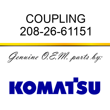 COUPLING 208-26-61151