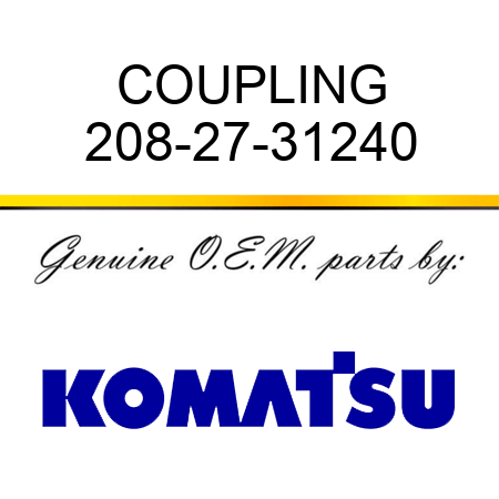 COUPLING 208-27-31240