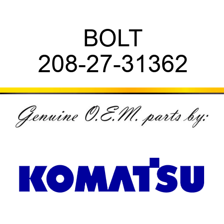 BOLT 208-27-31362