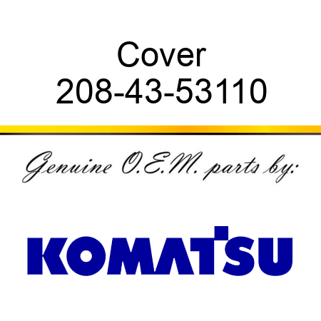 Cover 208-43-53110