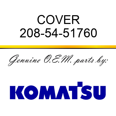COVER 208-54-51760
