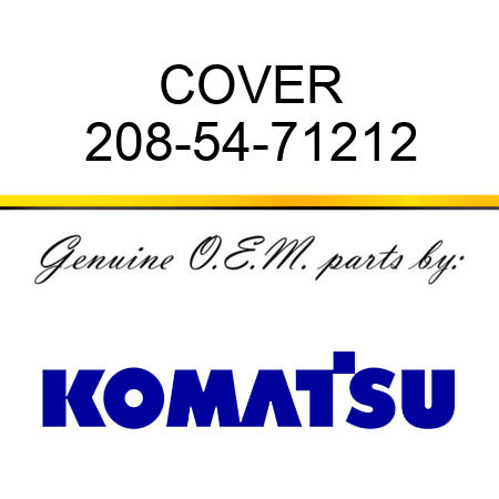 COVER 208-54-71212