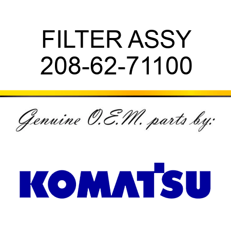 FILTER ASSY 208-62-71100