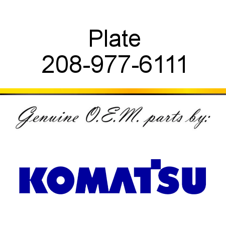 Plate 208-977-6111