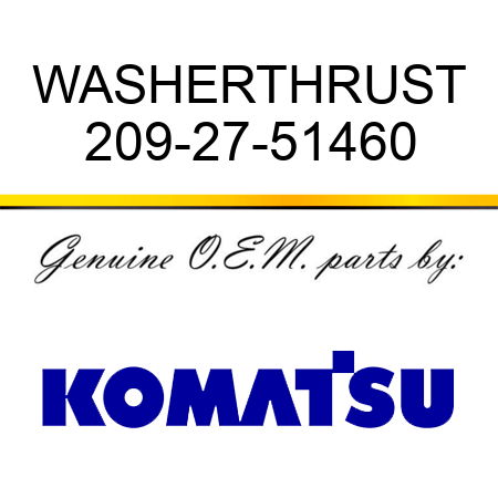 WASHER,THRUST 209-27-51460