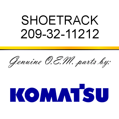 SHOE,TRACK 209-32-11212