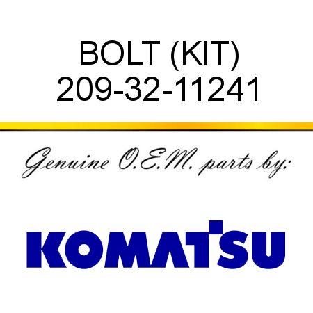 BOLT (KIT) 209-32-11241