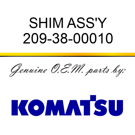 SHIM ASS'Y 209-38-00010