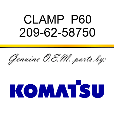CLAMP  P60 209-62-58750