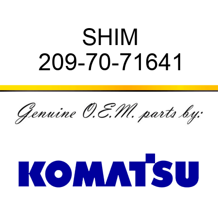SHIM 209-70-71641