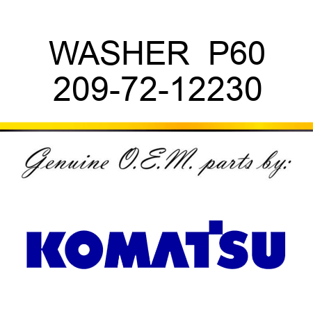 WASHER  P60 209-72-12230