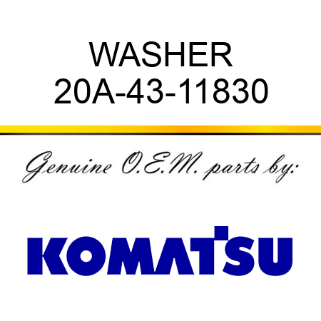 WASHER 20A-43-11830