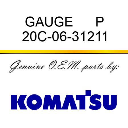 GAUGE      P 20C-06-31211