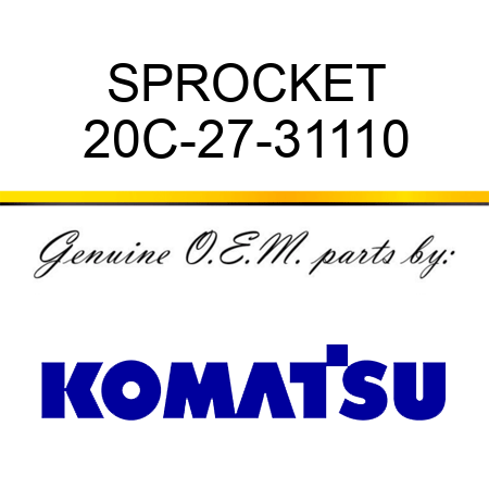 SPROCKET 20C-27-31110