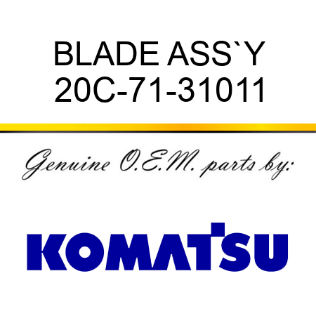 BLADE ASS`Y 20C-71-31011