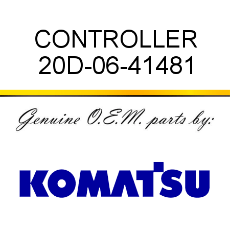 CONTROLLER 20D-06-41481