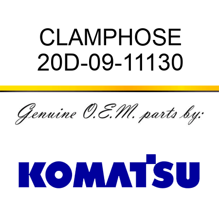 CLAMP,HOSE 20D-09-11130