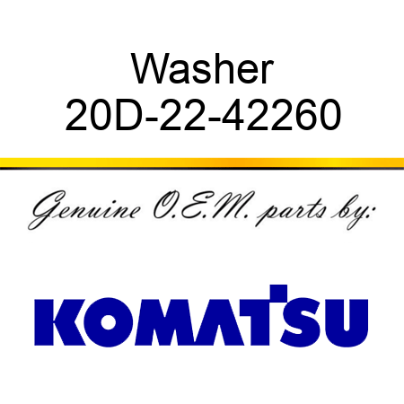 Washer 20D-22-42260