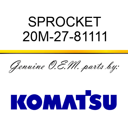 SPROCKET 20M-27-81111