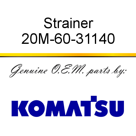 Strainer 20M-60-31140