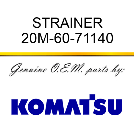 STRAINER 20M-60-71140