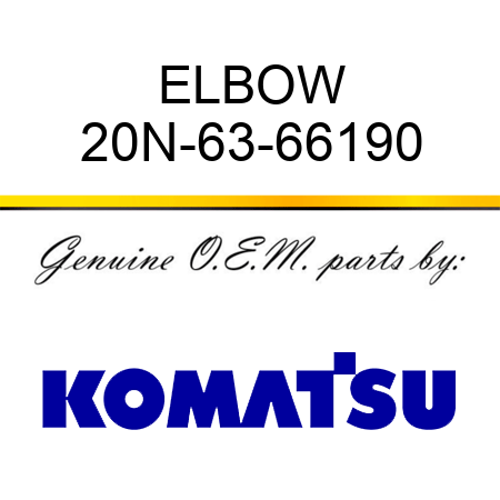 ELBOW 20N-63-66190