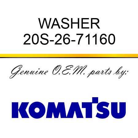 WASHER 20S-26-71160