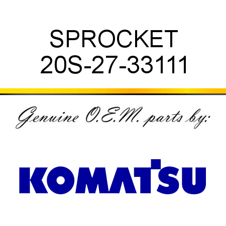 SPROCKET 20S-27-33111