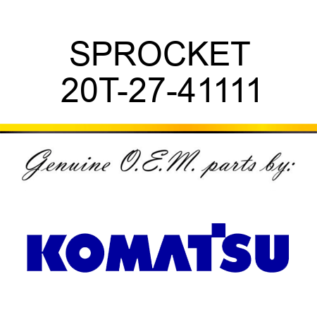SPROCKET 20T-27-41111