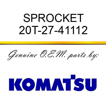 SPROCKET 20T-27-41112