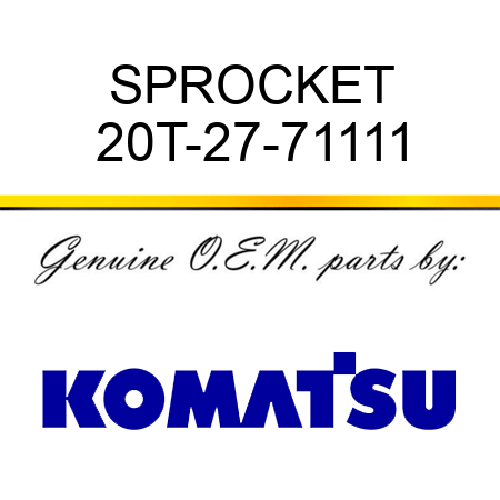 SPROCKET 20T-27-71111