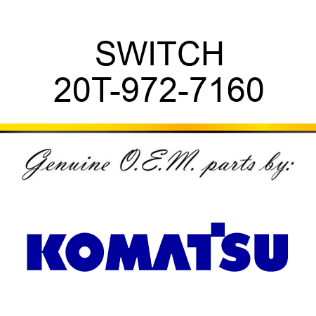 SWITCH 20T-972-7160