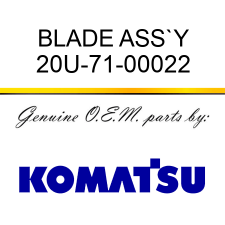 BLADE ASS`Y 20U-71-00022