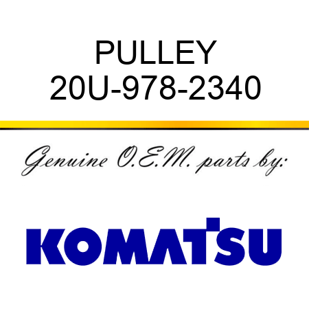 PULLEY 20U-978-2340