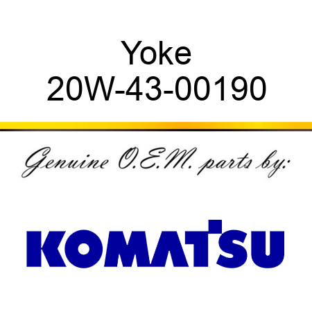 Yoke 20W-43-00190