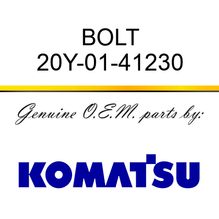 BOLT 20Y-01-41230