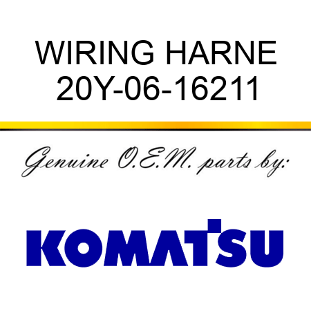 WIRING HARNE 20Y-06-16211
