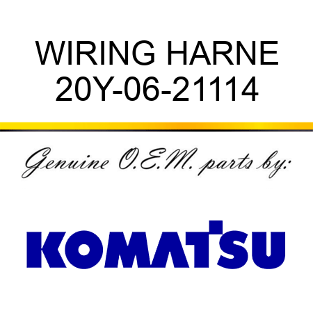 WIRING HARNE 20Y-06-21114