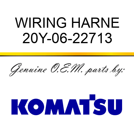 WIRING HARNE 20Y-06-22713