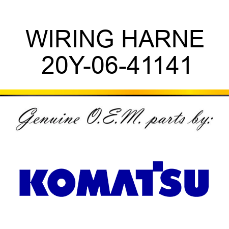 WIRING HARNE 20Y-06-41141