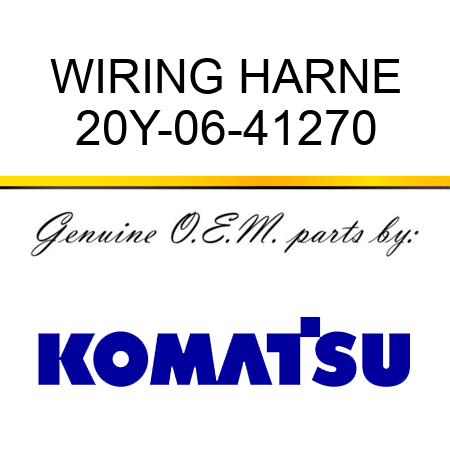 WIRING HARNE 20Y-06-41270