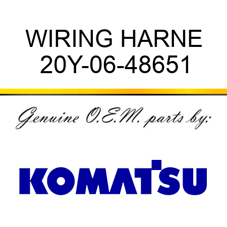 WIRING HARNE 20Y-06-48651