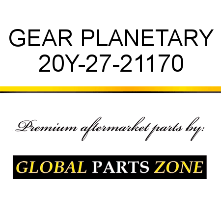 GEAR, PLANETARY 20Y-27-21170