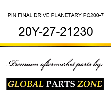 PIN, FINAL DRIVE PLANETARY PC200-7 20Y-27-21230