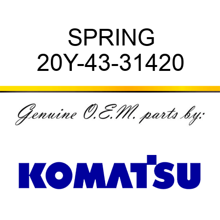 SPRING 20Y-43-31420