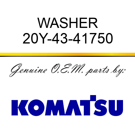 WASHER 20Y-43-41750