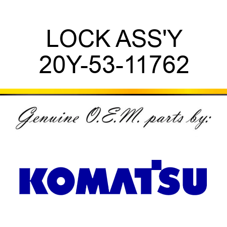 LOCK ASS'Y 20Y-53-11762