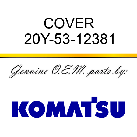 COVER 20Y-53-12381