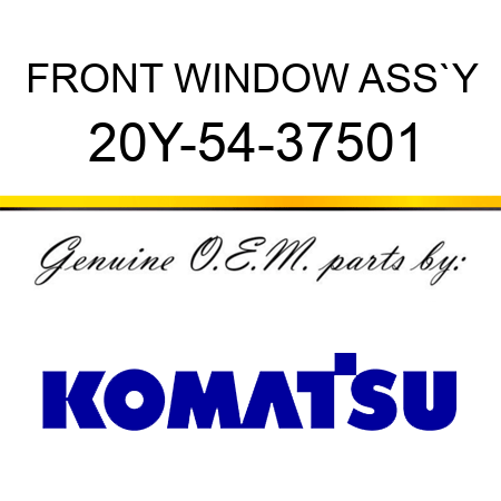 FRONT WINDOW ASS`Y 20Y-54-37501