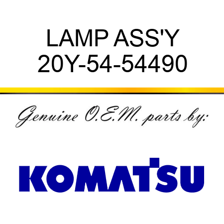 LAMP ASS'Y 20Y-54-54490